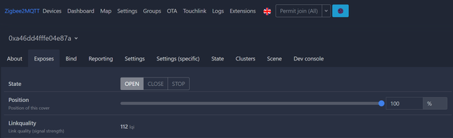 Zigbee2Mqtt exposes view